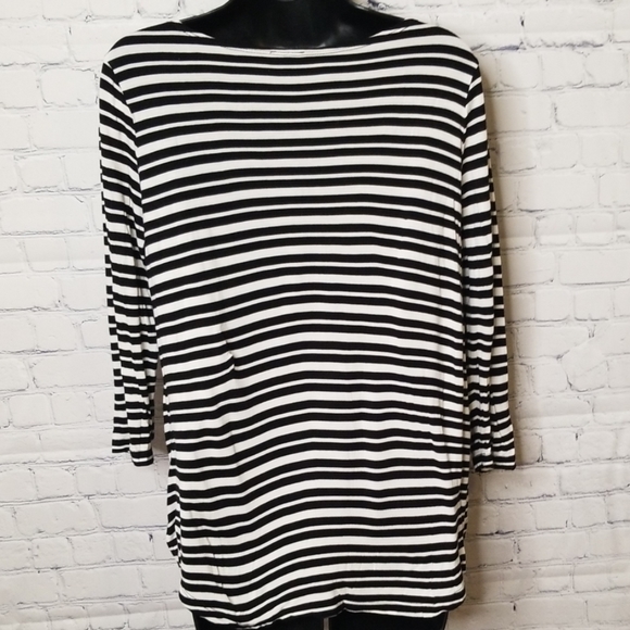 Cynthia Rowley striped top with pocket - Picture 6 of 7